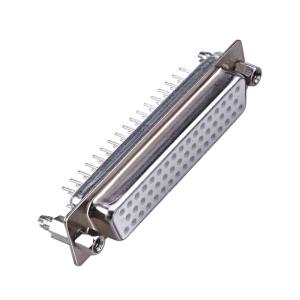 WCON 180° DIP Type D Sub Connector With Front Nut With Back Fork , DB25 Male