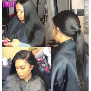Brazilian Untreated 12a Straight Human Hair , 13 * 6 Swiss Lace Frontal