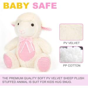 No Irritation 20cm PP Cotton PV Velvet Sheep Plush Toy