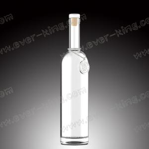 Custom Frosted Vodka Glass Bottles Electroplating 250ml 750ml