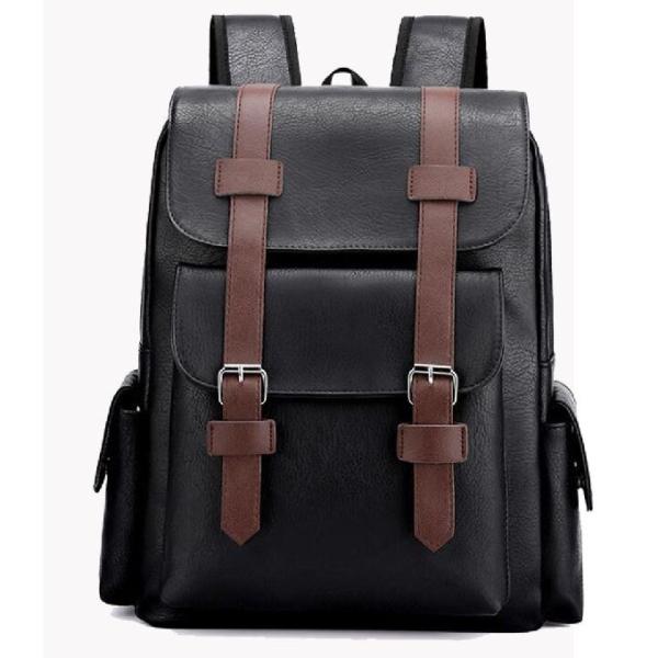 Buy Retro PU Leather Student Laptop Schoolbag 38x12x34cm at wholesale prices