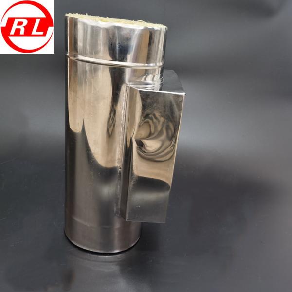 Buy Black Powder Coating 0.016" 22G Spigot Stove Pipe Cleanout Tee at wholesale prices