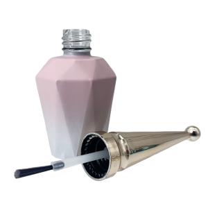 Empty Frosted Pink 12ml 15ml Nail Polish Bottles Leak Proof