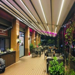 Industrial-Grade Aluminum Patio Cover UV-Resistant Polyester Canopy Commercial