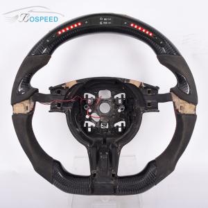 LED Carbon Fiber 997 Alcantara Steering Wheel Smooth Porsche Racing 350mm