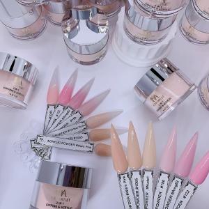 12Jar/Set Nude Pink Acrylic Powder 30G/Jar Nails Extended Acryl Carving Powder