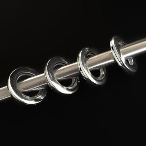 Silver White 5mm Thickness Mesh Drapery Rod Rings