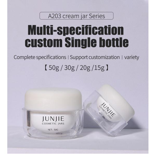 15ml/20ml/50ml Acrylic Empty Cosmetic Jar Skin Care Containers With Plastic Screw Cap For Facial Lotions