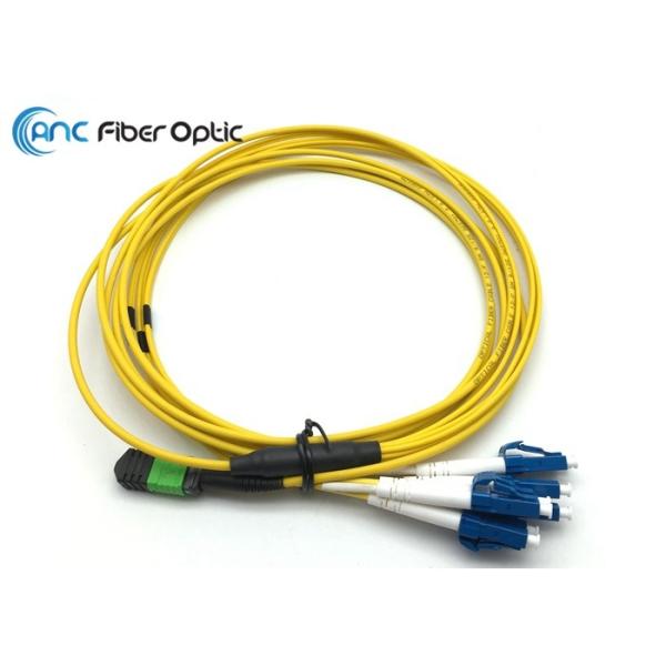 SM G657A1 12F MPO Fiber Optic Cable Assembly Female With Flex Bendable Angle