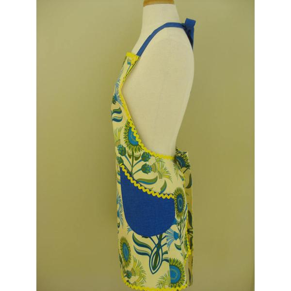 Ladies Apron, Floral Apron, Kitchen Apron, Full Cooking Apron, Gift For Women, Yellow Apron, cooking Apron, Adult Aprons