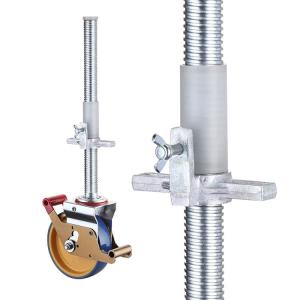 125mm PU Adjustable Scaffold Wheels , 600kg Capacity Caster Wheel Scaffolding