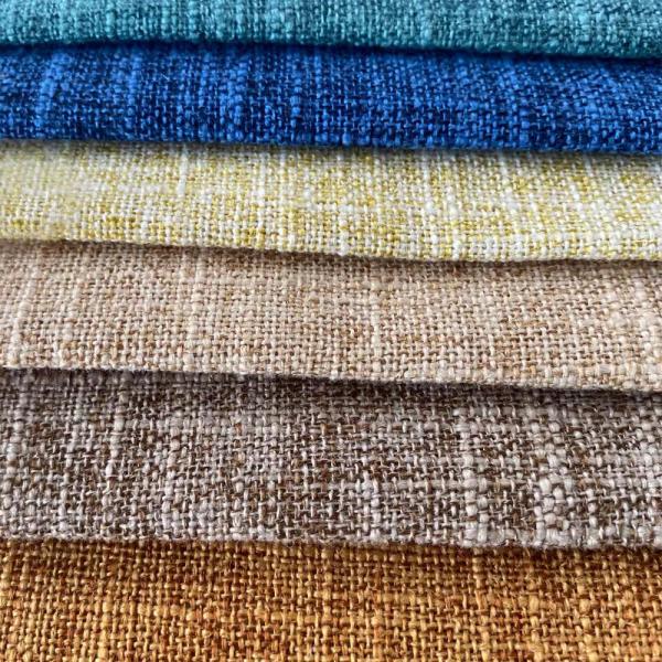 Upholstery Soft Sofa 100%polyester Faux Linen Look Fabric