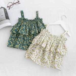 Quality Ruffled Princess Girl Baby Suspender Dress Summer Children's Clothing for sale