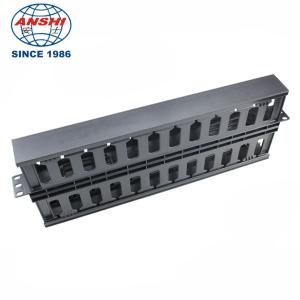 1U 19 Inch Plastic Double Sided Cable Manager ABS Material