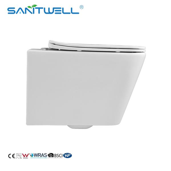 Buy Sanitary Ware Rimless Wall Hung Toilet Flush Toilet One Piece Toilet WC Bathroom sinks at wholesale prices