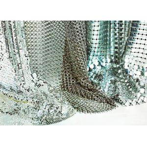 Shape Customized Shiny Metallic Fabric , Versatility Metal Mesh Cloth Smooth