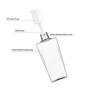100ml Clear Empty Essential Oil Bottle With Left And Right Locking Pump