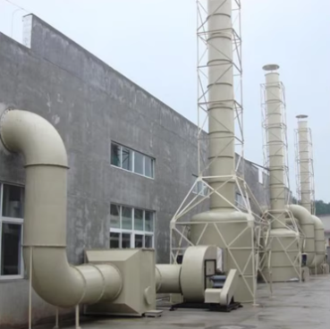Multi Layer Spraying Coverable Gel Coat Industrial GRP Frp Absorption Tower For Waste Acid Gas