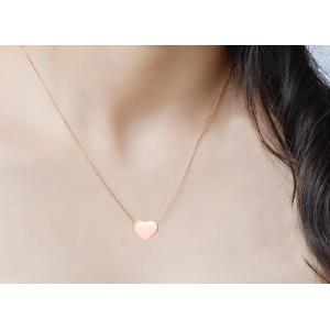 Stainless Steel Necklace Pink Gold 18K Rose Golden Fashion Necklace