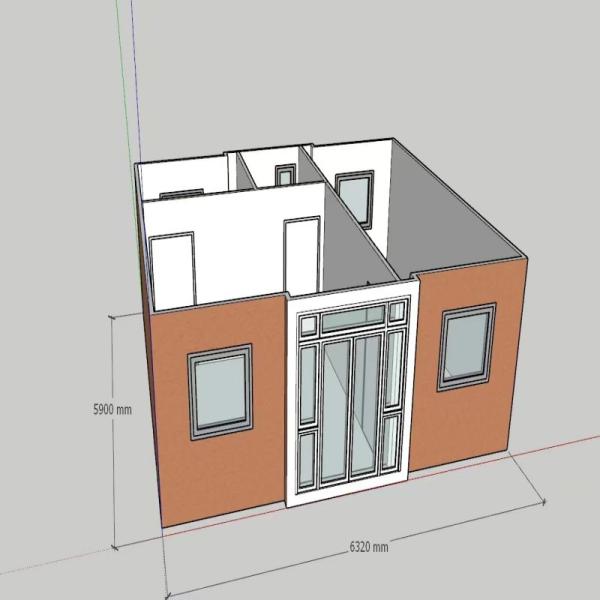 Steel Door Four Bedrooms One Bathroom Luxury 20 40ft Prefab Folding Container Homes