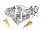 Semi Automatic Ice Cream Waffle Cone Making Machine , Cone Biscuit Machine