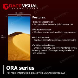 Smart Outdoor Displays: ORA’s Eco-Friendly Panels – 64W Power Saving, IP65