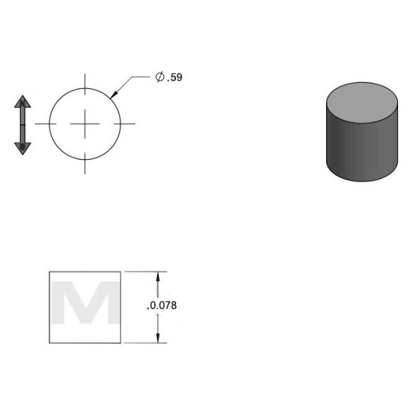 D15×2mm Security Door Magnets , Strong Magnet Kitchen Doors N52 Grade