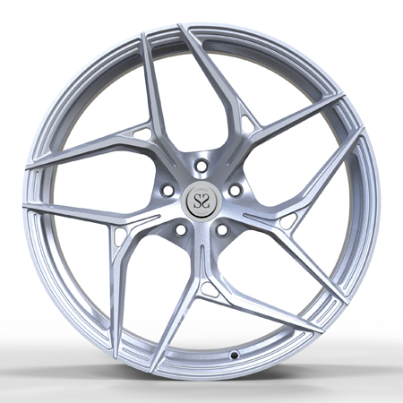Monoblock Rims Forged 1 Piece Wheels 20inch 20X11 Brushed Silver Custom