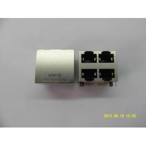China 2 X 2 Multi Port Ethernet Stacked RJ45 Modular Jack for Transceiver Application on sale
