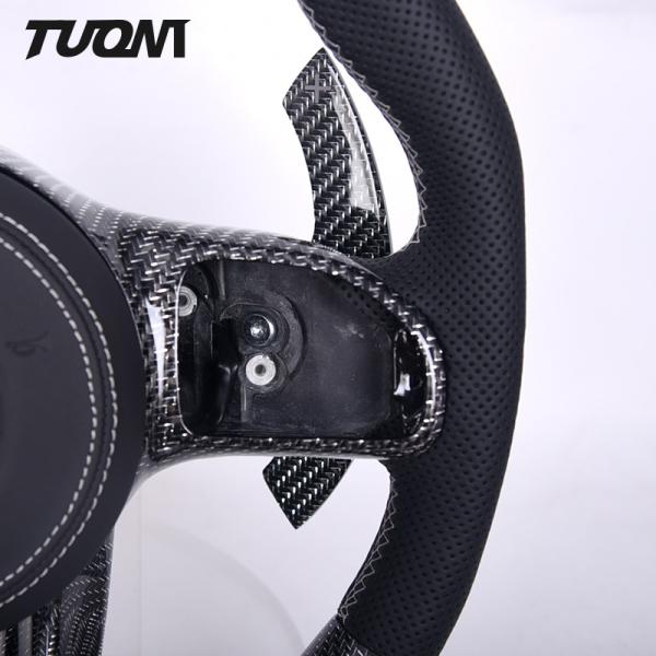 Silver Carbon Fiber Mercedes Benz Steering Wheel Perforated Leather Northern Europe