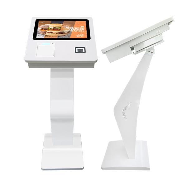 Buy 15.6 Inch WiFi Scanner Landscape Self Service Touch Screen Kiosk With Printer Free Standing at wholesale prices