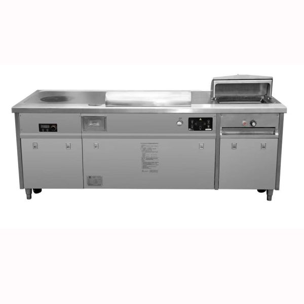 Commercial Teppanyaki Grill Table with 360*360mm Heating Area Continuous