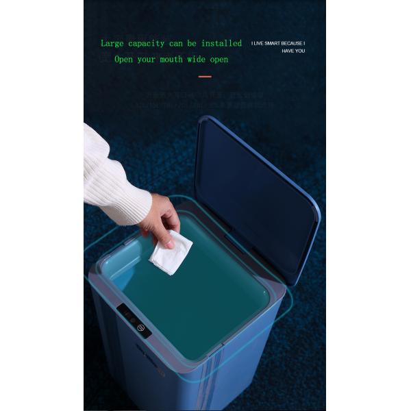 Large Color Automatic Induction Smart Plastic Trash Can for Household Kitchen with Lid