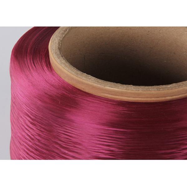 High Stretch 900D Polypropylene FDY Yarn / AA Grade Dyed PP Filament Yarn , Red Color