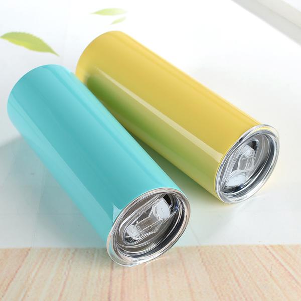 Low Price And MOQ 20OUNCE Christmas Gifts Straight Skinny Sippy Cup Sublimation Blanks Tumblers With Lid And straw