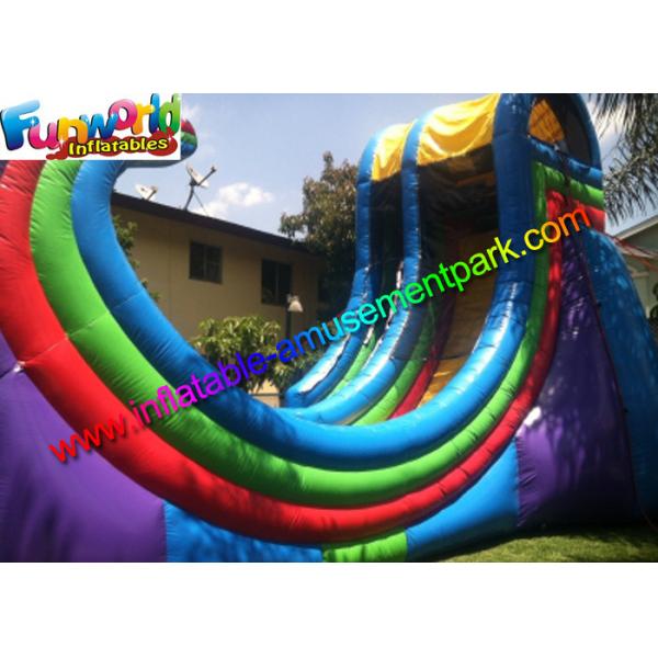 Durable Giant Commercial Inflatable Slide Plato 0.55 PVC With Air Blower
