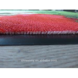 Cut pile printed 3D polyester door mat for home ,office