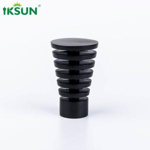 Adjustable Metal Modern Black Curtain Rods Silent 1.1" Diameter