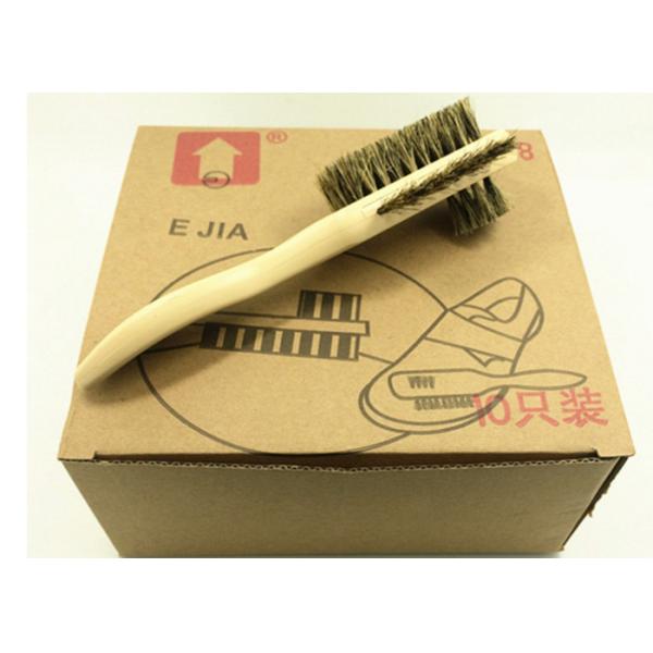 Natural Pig Hair Brush Wood Handle / Home Shoe Cleaning Brush