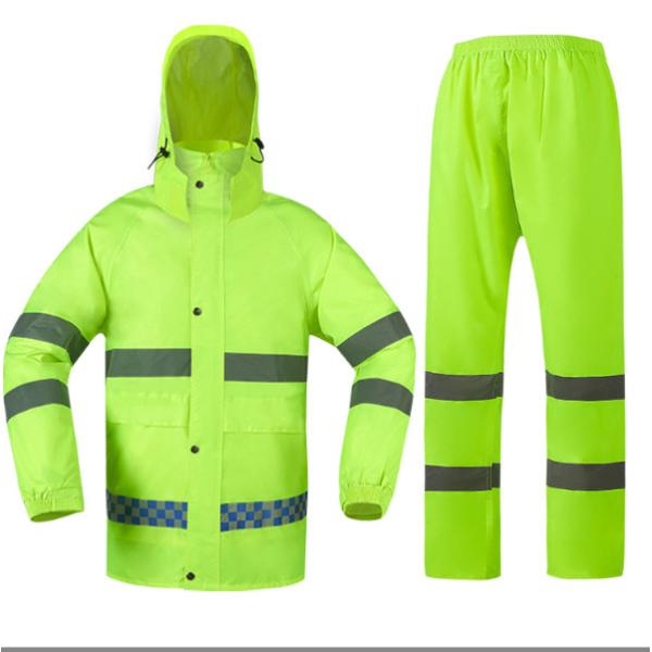 Buy Reflective PPE Safety Wear Warning Split Safety Waterproof Rain Poncho at wholesale prices