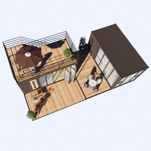 Modern Design Style Light Steel Frame Foldable Villa Container House with Aluminum Alloy Windows