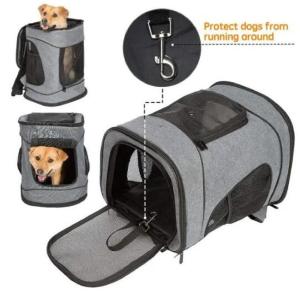 Shockproof Polyester Pet Travel Backpack With Mesh Windows