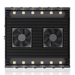 Powerful 12 bands jammer blocks 2G,3G,4G,5G,WIFI,GPSL1 signals with an output