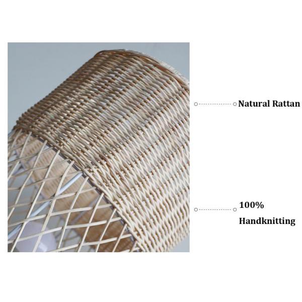 Handmade Led rattan wicker floor lamp For Living Room Decoration