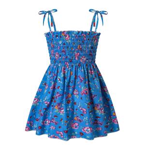 Printing Kids Beach Dress Summer Children'S Clothing Sleeveless