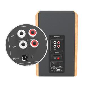 Vofull Hifi Wood Bookshelf Speaker with 4" Bass & 2" Silk Tweeter