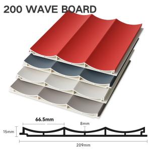 15mm Wood Plastic Composite Wall Cladding WPC Fluted Wave Panel