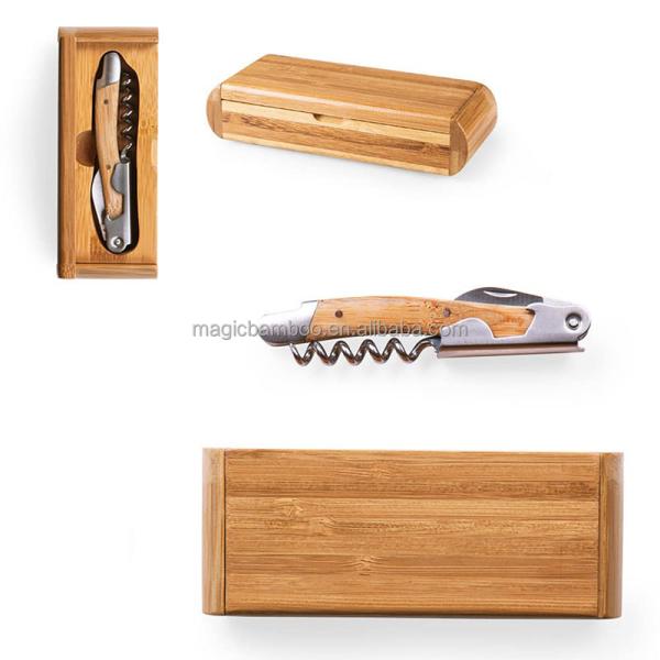 Functional Design Bamboo Sculpture Gift Box Deluxe Corkscrew 31.75 x 31.75 x 19cm