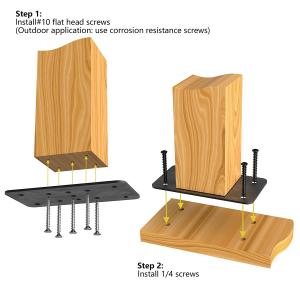 Steel Plating Repair Fixing Bracket Connector 2x4 4x4 Post Anchor Plate Fence