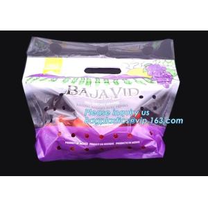 Fruit packaging moistureproof custom slider lock zipper bag, Transparent PVC